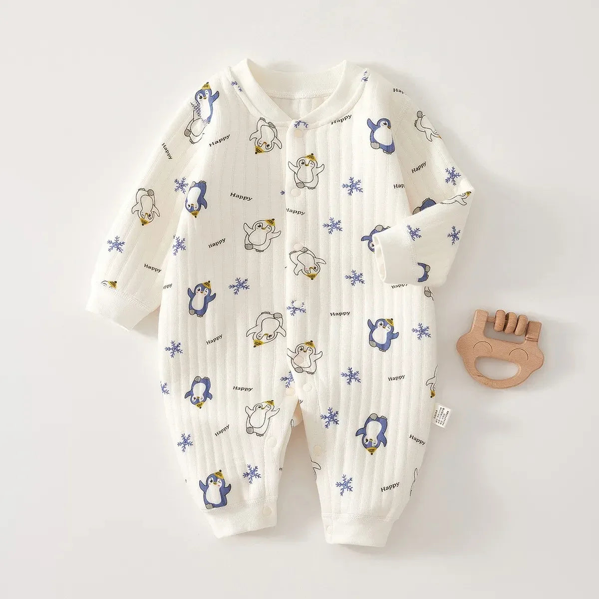 Baby Thick Cotton Winter Pajama Romper – Cozy Sleep for Cold Nights - LunaKit Baby