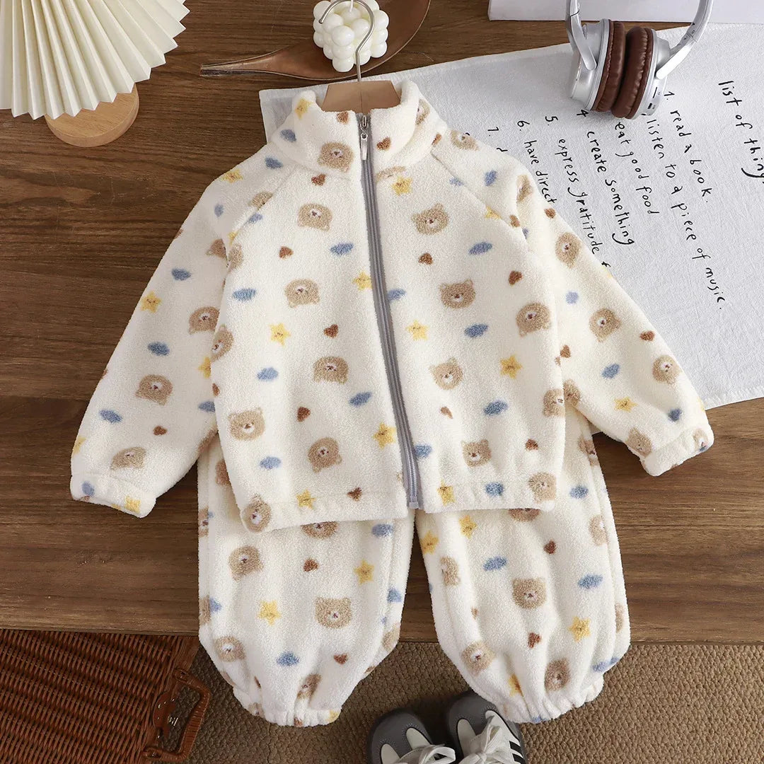 Toddler Fleece Pajama Set – Cozy Warmth for Sweet Nighttime Dreams - LunaKit Baby