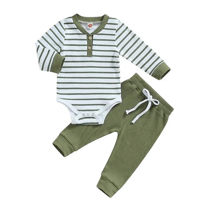 Baby Ribbed Knit Outfit Set – Soft Warmth for Cozy Little Days - LunaKit Baby