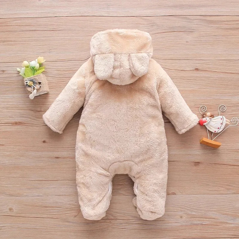 Baby Plush Animal Romper – Cozy Cuteness for Cool Days - LunaKit Baby