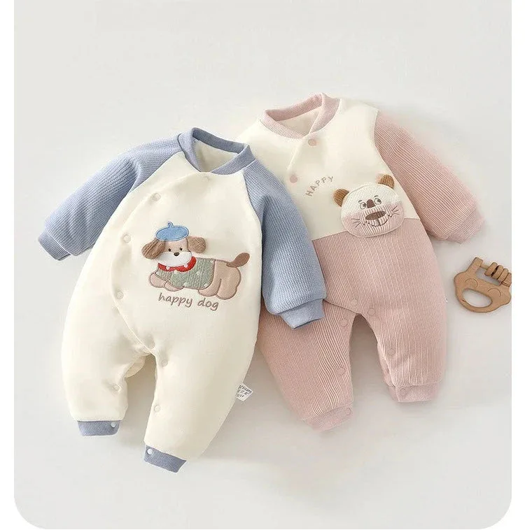 Baby Thick Cotton Winter Jumpsuit – A-Level Warmth & Comfort - LunaKit Baby