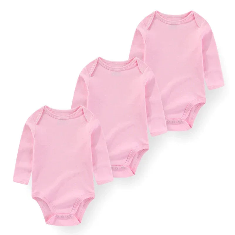 Newborn Cotton 3-Piece Bodysuit Set – Soft Everyday Comfort - LunaKit Baby
