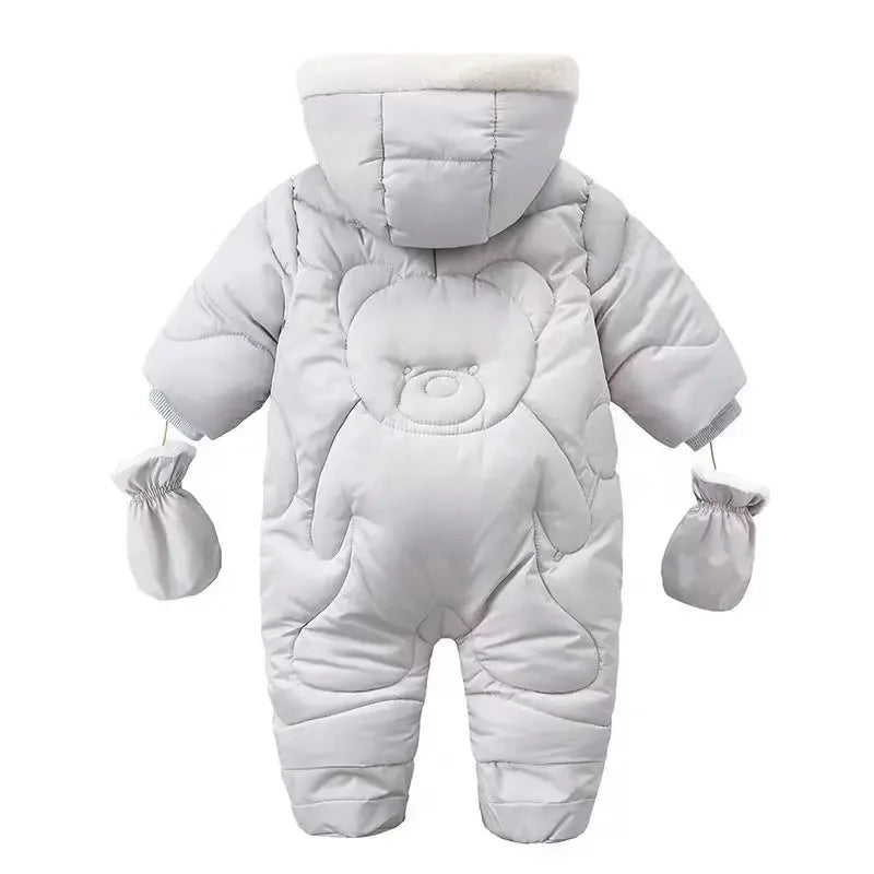 Newborn Thermal Winter Romper – Fleece-Lined Warmth for Cold Days - LunaKit Baby