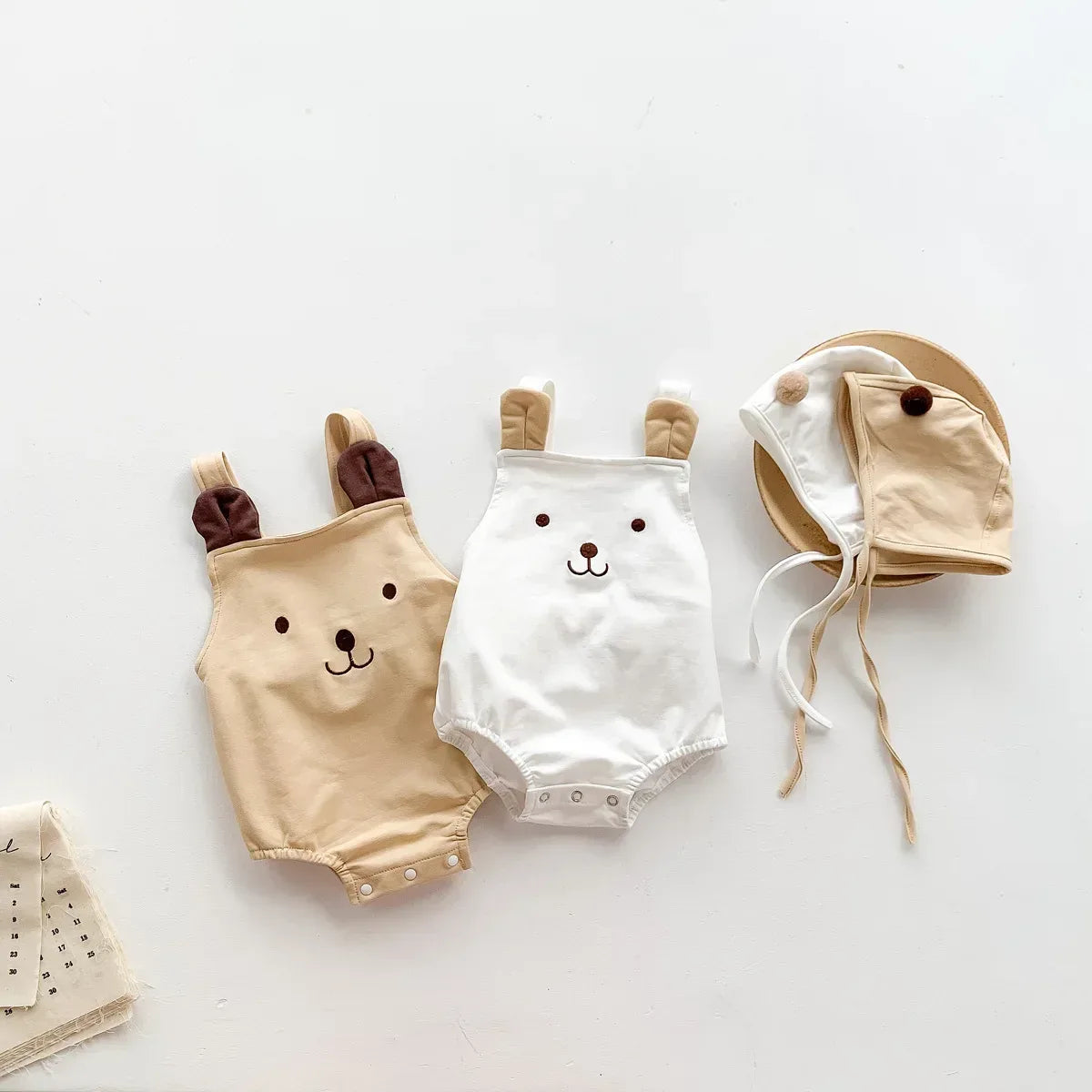 Baby Bear Jumpsuit & Hat Set – Sweet Summer Comfort with Charm - LunaKit Baby