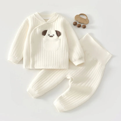 Toddler Cotton Clip 2-Piece Set – Thick Warmth with Cute Charm - LunaKit Baby