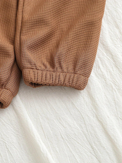 Boys Waffle Hooded Set – Warm Outdoor Comfort for Winter Play - LunaKit Baby