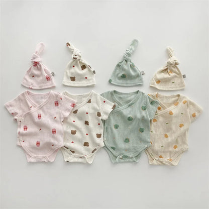 Baby Summer Romper & Hat Set – Cool Playful Style for Sunny Days - LunaKit Baby