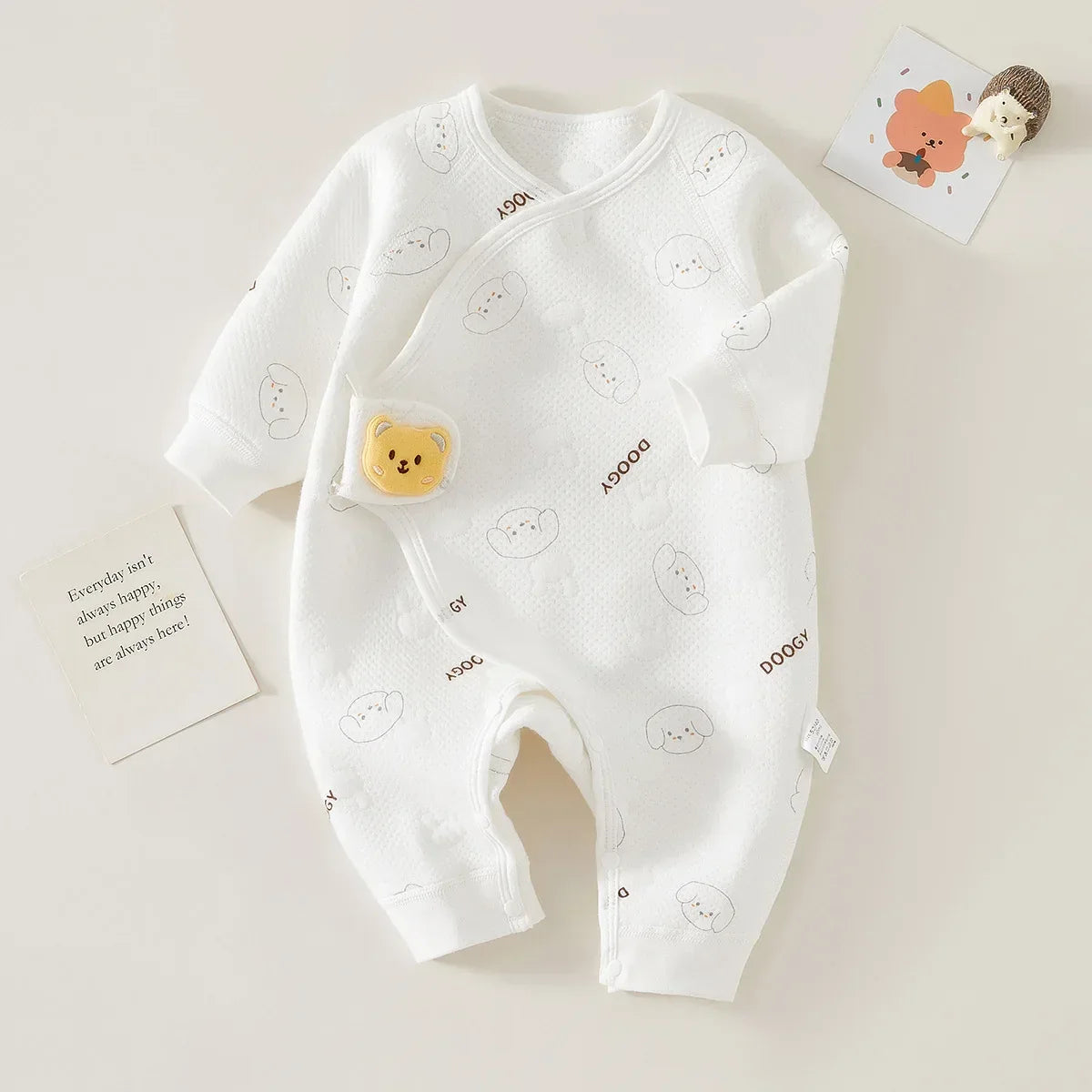 Newborn Premium Cotton Romper – Gentle Comfort for First Days - LunaKit Baby