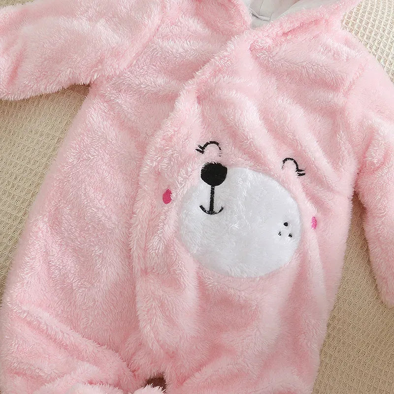 Baby Plush Animal Romper – Cozy Cuteness for Cool Days - LunaKit Baby