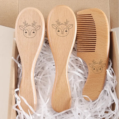 Baby Comb & Brush Set – Soft, Natural Care for Newborns - LunaKit Baby