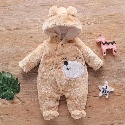 Baby Plush Animal Romper – Cozy Cuteness for Cool Days - LunaKit Baby