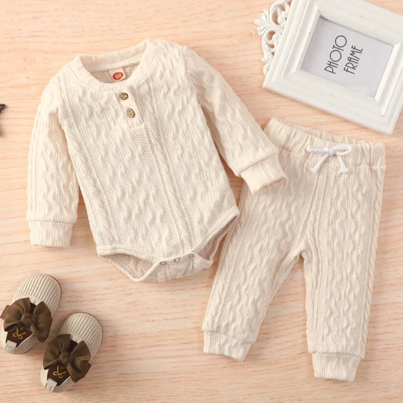 Baby Knit Pajama Set – Cozy Cotton Warmth for Sweet Winter Nights - LunaKit Baby