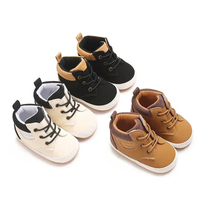 Baby First Walking Shoes – Sporty High-Top Support for Tiny Steps - LunaKit Baby