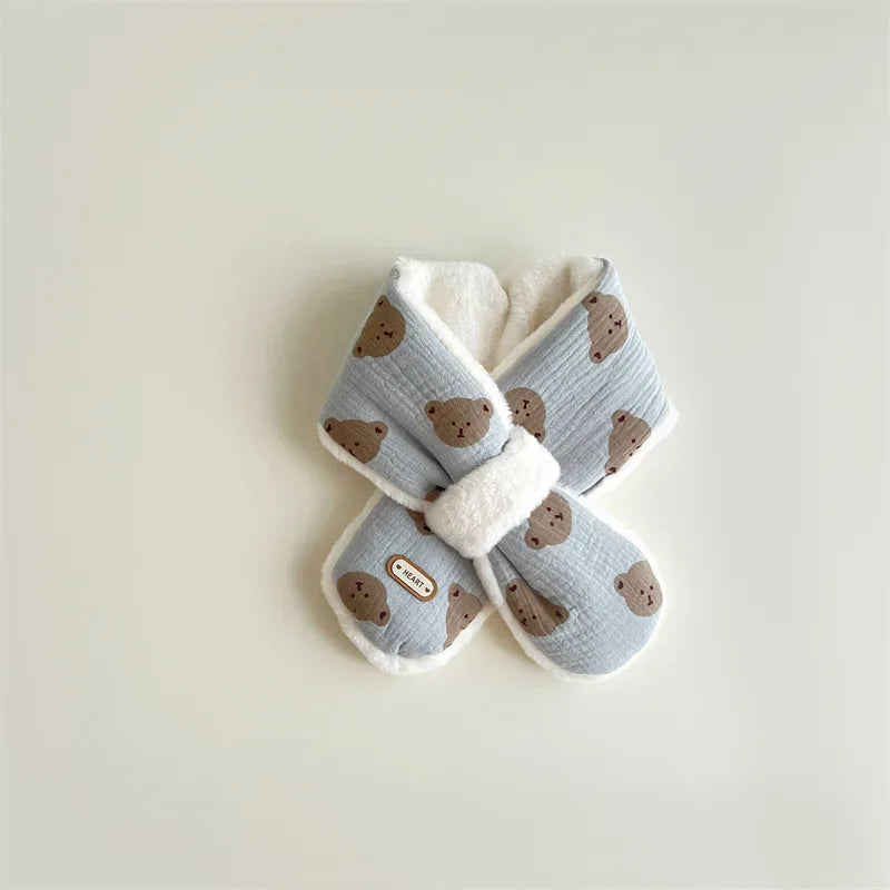 Baby Plush Bear Scarf – Cozy Neck Warmth with Sweet Style - LunaKit Baby