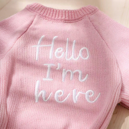 Newborn Hello Knit Jumpsuit – Sweet First Moments to Remember - LunaKit Baby