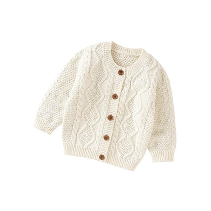 Baby Cotton Knit Cardigan – Soft Layering for Cozy Little Days - LunaKit Baby