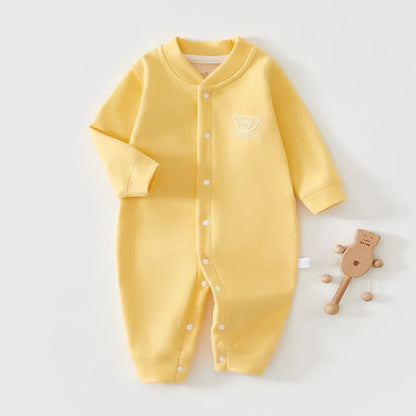 Baby Cotton Solid Romper – Timeless Warmth for Everyday Comfort - LunaKit Baby