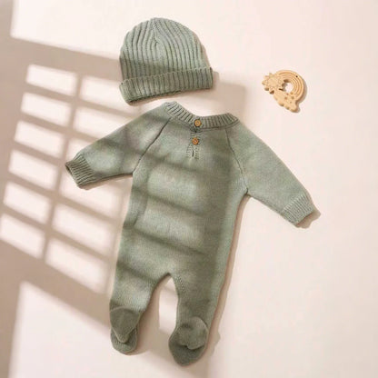 Newborn Hello Knit Jumpsuit – Sweet First Moments to Remember - LunaKit Baby