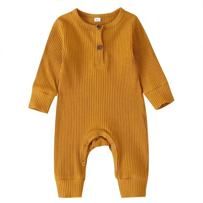 Baby Ribbed Cotton Romper – Soft Texture for Stylish Little Days - LunaKit Baby