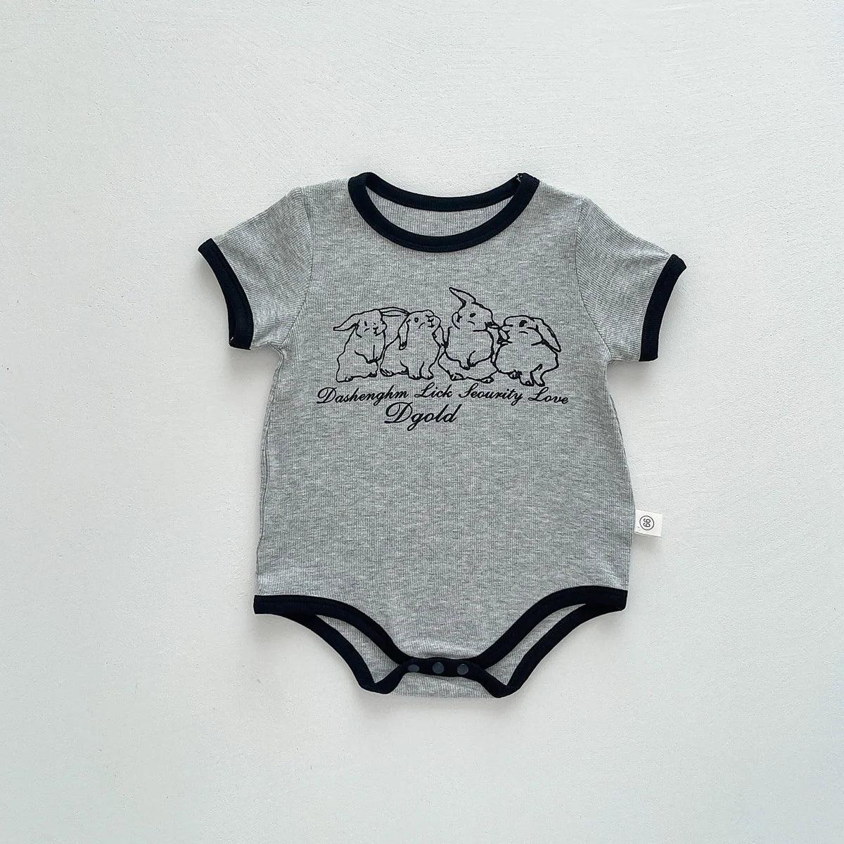 Baby Korean Style Summer Jumpsuit – Cool Minimal Charm - LunaKit Baby