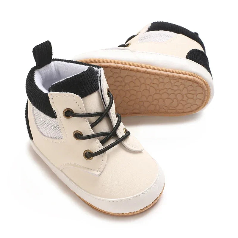 Baby First Walking Shoes – Sporty High-Top Support for Tiny Steps - LunaKit Baby