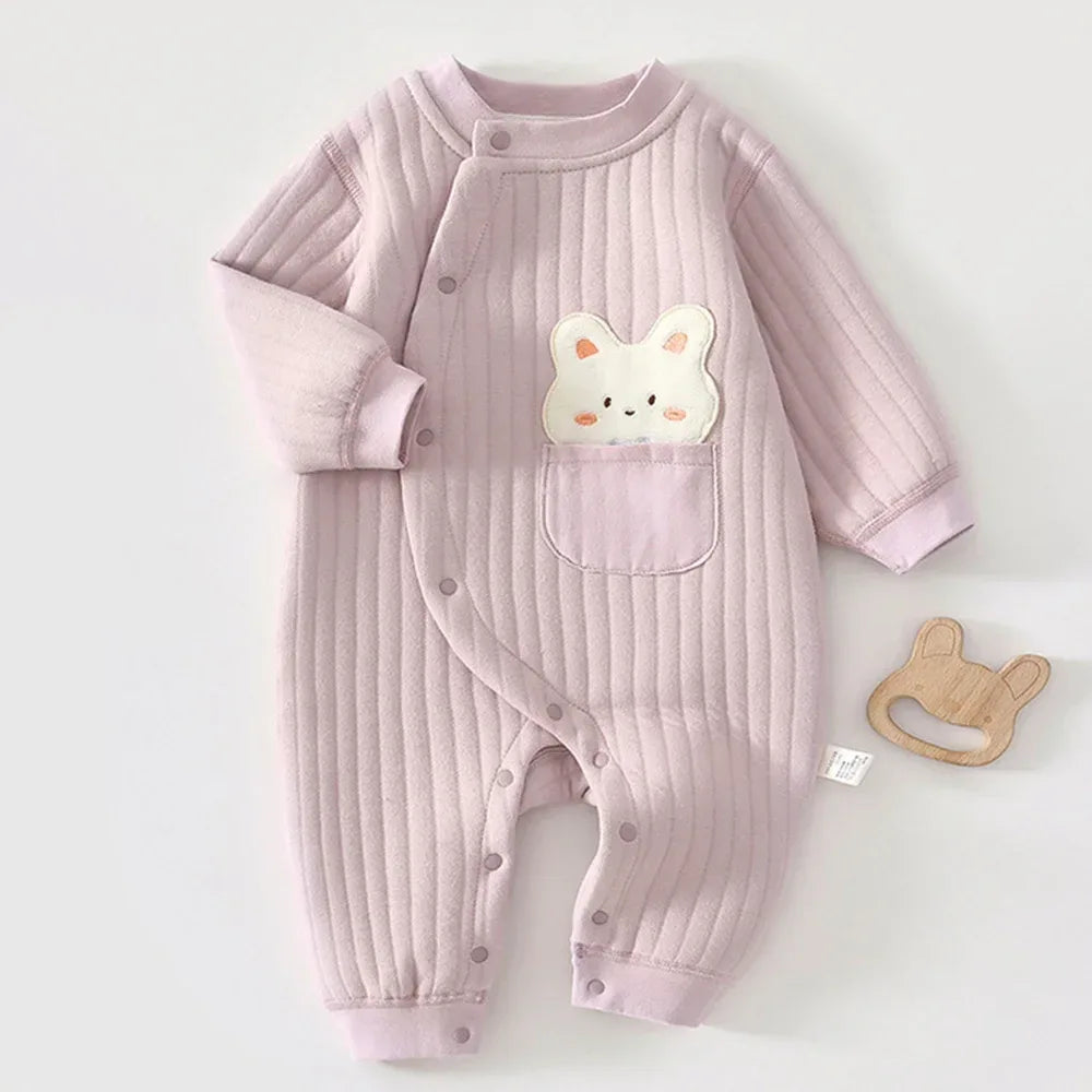 Baby Quilted Winter Romper – Cozy Warmth for Little Snuggles - LunaKit Baby