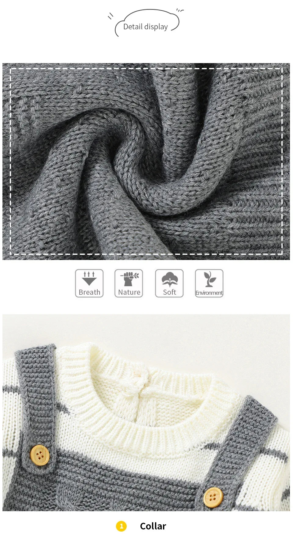 Baby Knitted Romper – Cozy Warmth for Snug Winter Days - LunaKit Baby