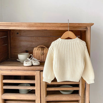 Baby Girl Knit Cardigan – Cozy Autumn Warmth with Timeless Charm - LunaKit Baby