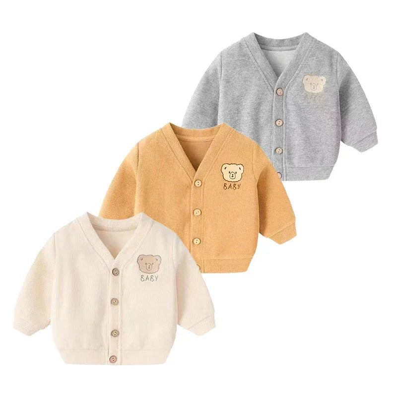 Toddler Bear Knit Cardigan – Cozy Warmth with Cute Charm - LunaKit Baby