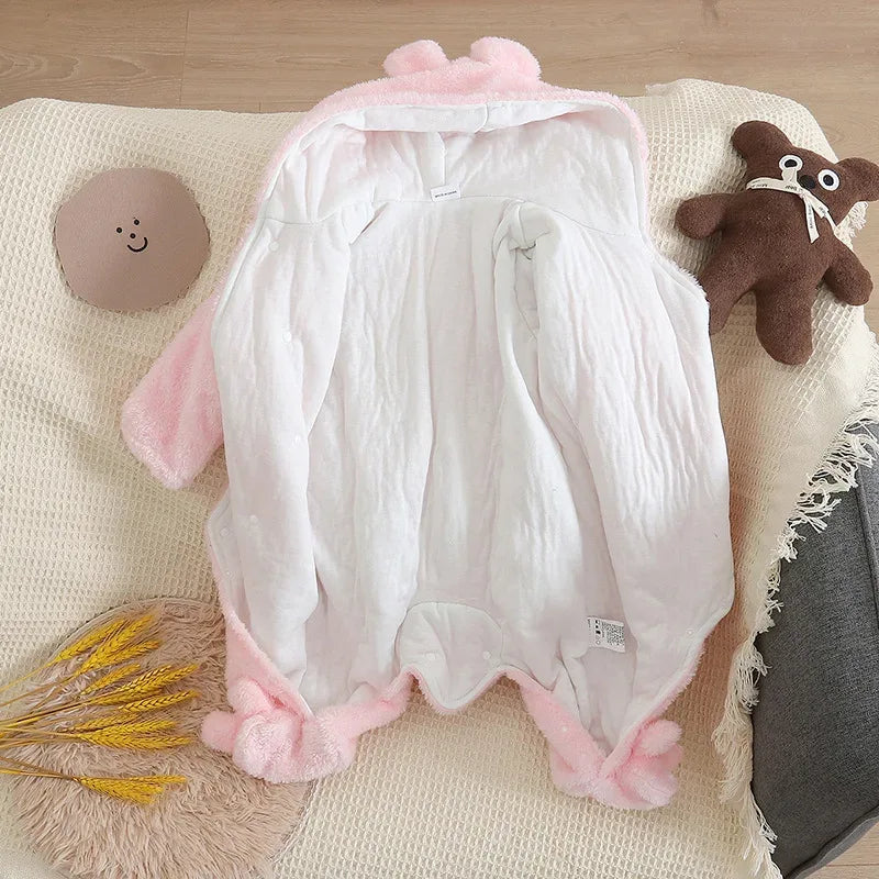 Baby Plush Animal Romper – Cozy Cuteness for Cool Days - LunaKit Baby