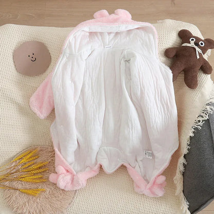 Baby Plush Animal Romper – Cozy Cuteness for Cool Days - LunaKit Baby