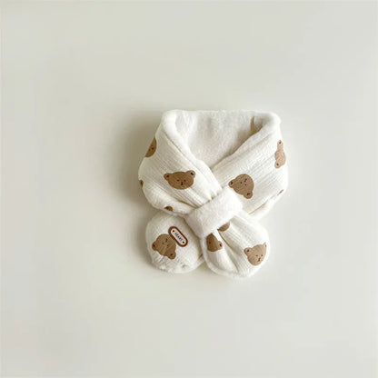 Baby Plush Bear Scarf – Cozy Neck Warmth with Sweet Style - LunaKit Baby