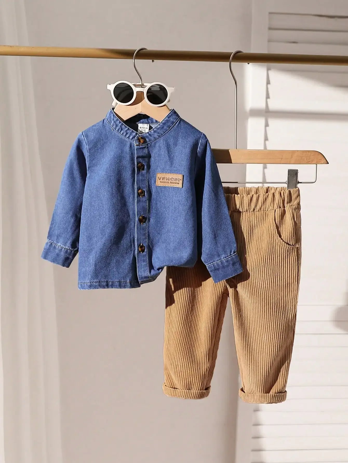 Baby Boy Denim Shirt & Pants Set – Casual Comfort for Little Gentlemen - LunaKit Baby
