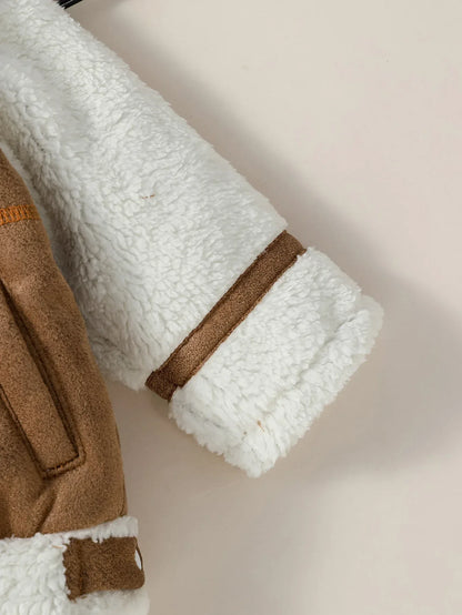 Baby Boy Winter Jacket – Plush Coral Velvet Warmth for Cold Days - LunaKit Baby