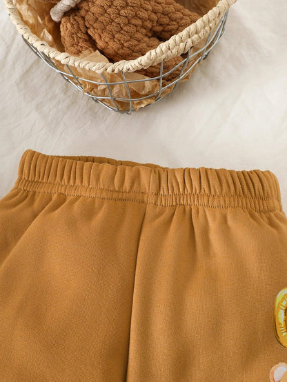 Toddler Boy Winter 2-Piece Set – Thick Warmth with Funny Bear Style - LunaKit Baby