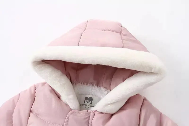 Newborn Thermal Winter Romper – Fleece-Lined Warmth for Cold Days - LunaKit Baby