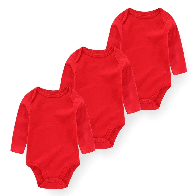 Newborn Cotton 3-Piece Bodysuit Set – Soft Everyday Comfort - LunaKit Baby