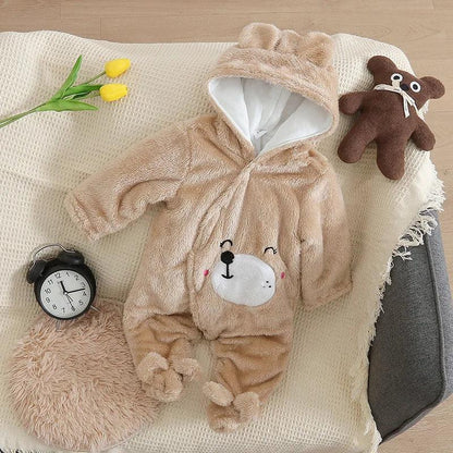 Baby Plush Animal Romper – Cozy Cuteness for Cool Days - LunaKit Baby