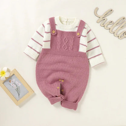 Baby Knitted Romper – Cozy Warmth for Snug Winter Days - LunaKit Baby