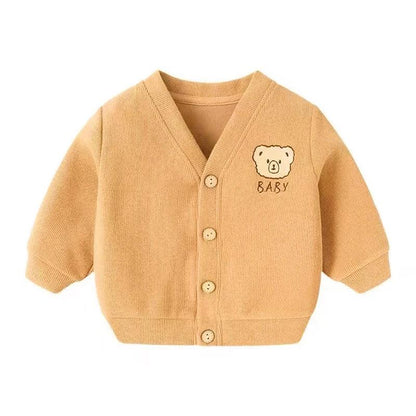 Toddler Bear Knit Cardigan – Cozy Warmth with Cute Charm - LunaKit Baby