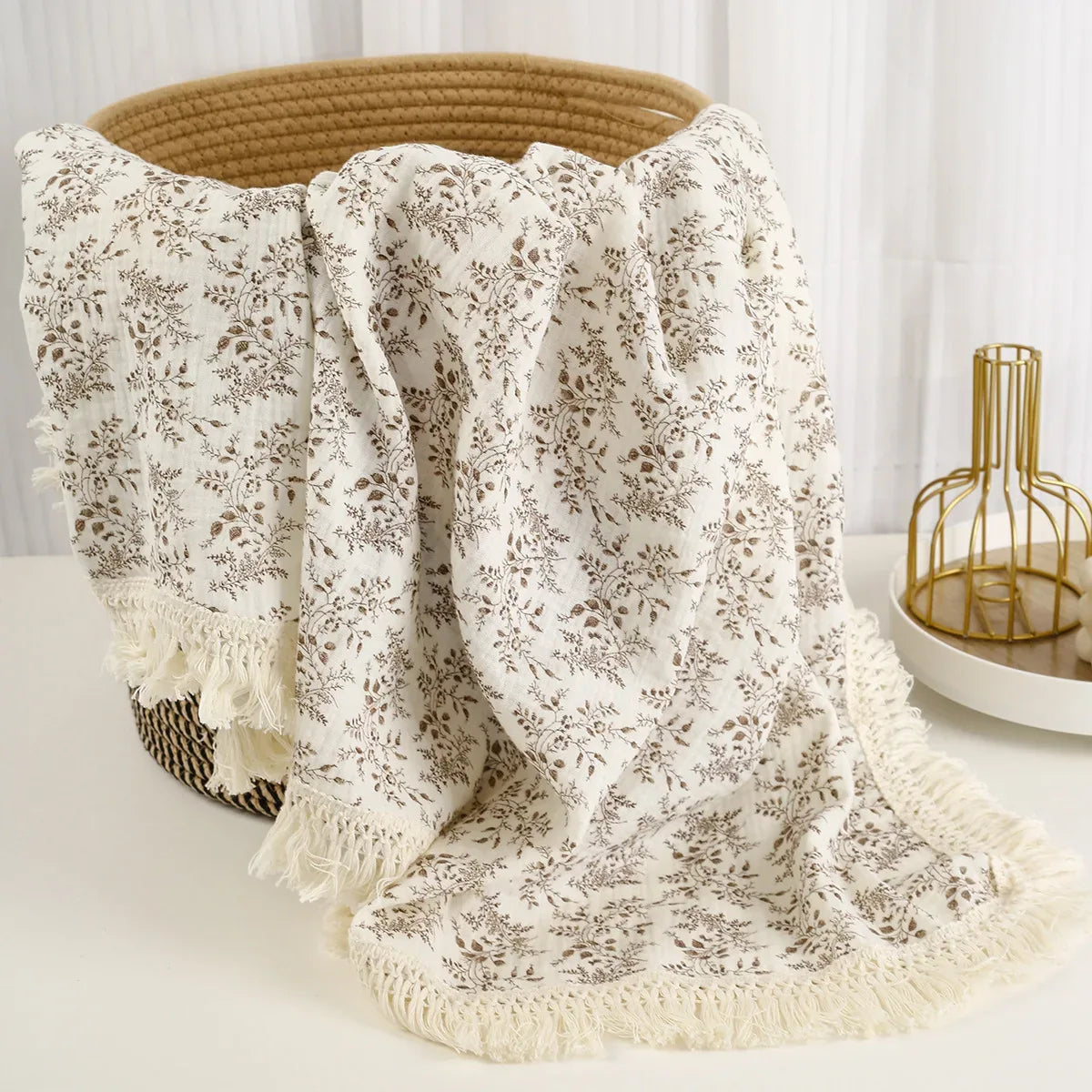 Cotton Muslin Swaddle Blanket – Breathable Luxury for Baby Comfort - LunaKit Baby