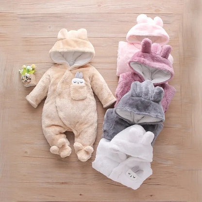 Baby Plush Animal Romper – Cozy Cuteness for Cool Days - LunaKit Baby
