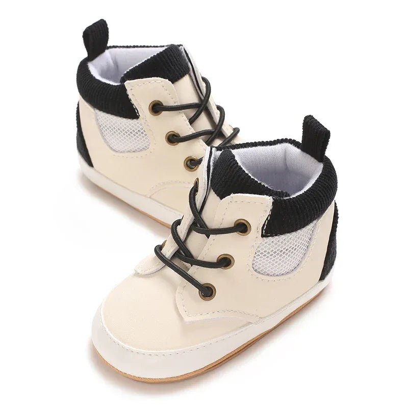 Baby First Walking Shoes – Sporty High-Top Support for Tiny Steps - LunaKit Baby