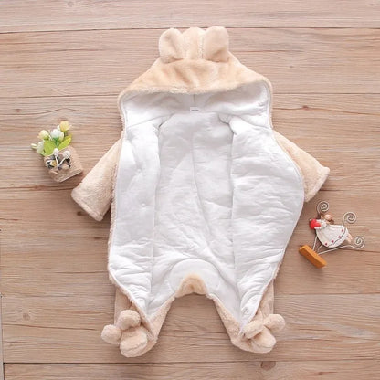 Baby Plush Animal Romper – Cozy Cuteness for Cool Days - LunaKit Baby