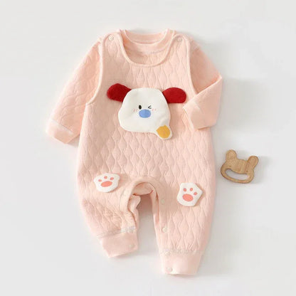 Baby Thickened Winter Romper – Cozy Warmth with Cute Details - LunaKit Baby