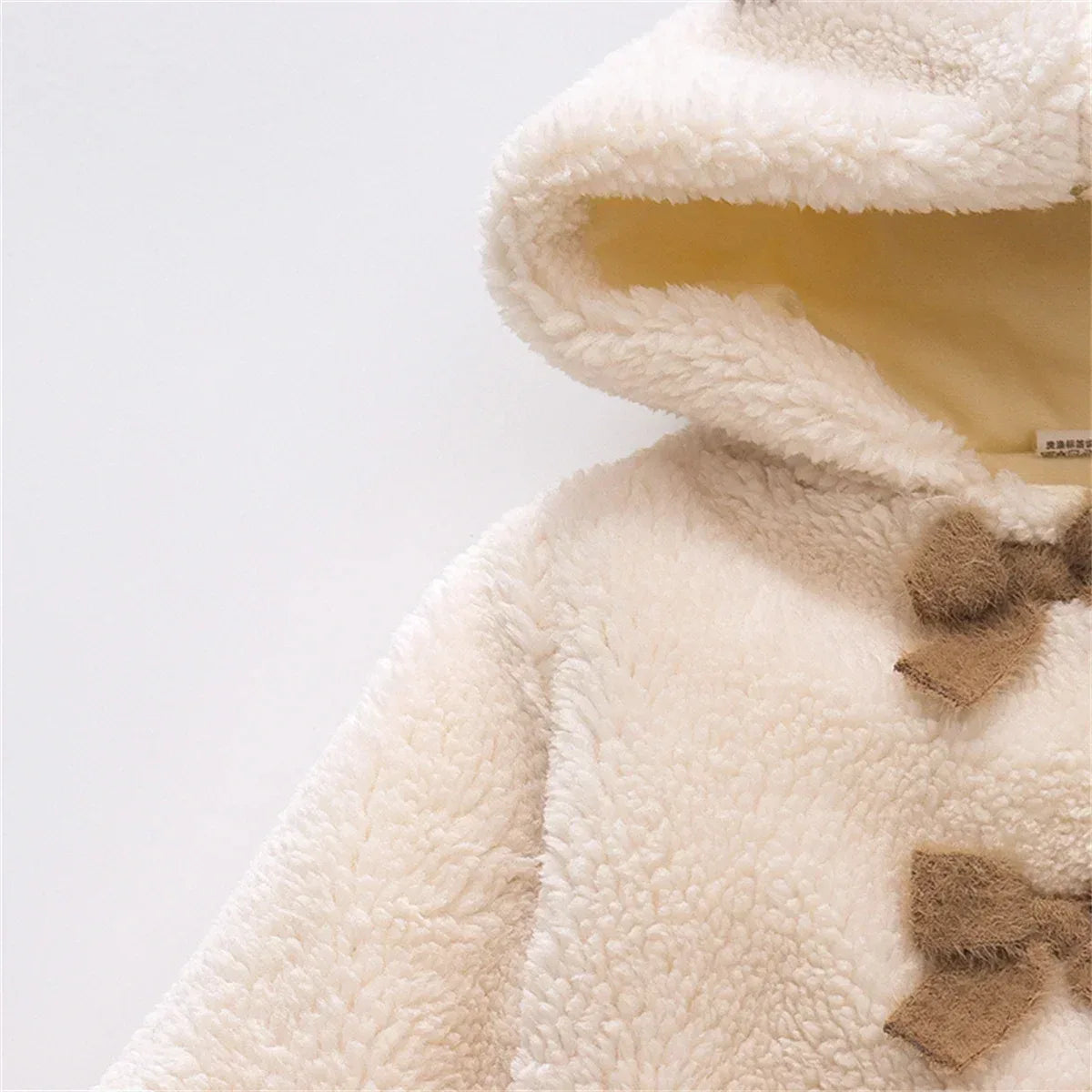 Baby Girl Winter Hooded Jacket – Bear Ears & Cozy Princess Warmth - LunaKit Baby