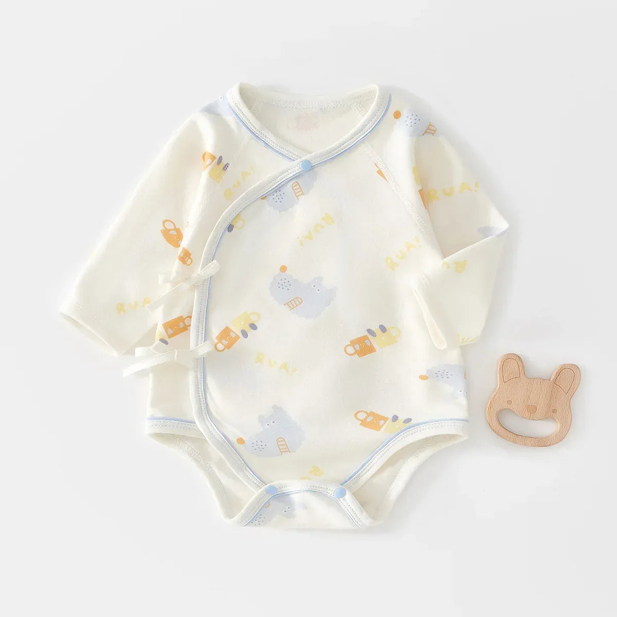 Baby Cotton Plant Print Romper – Gentle Comfort for Sunny Days - LunaKit Baby