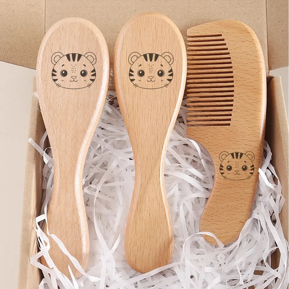 Baby Comb & Brush Set – Soft, Natural Care for Newborns - LunaKit Baby