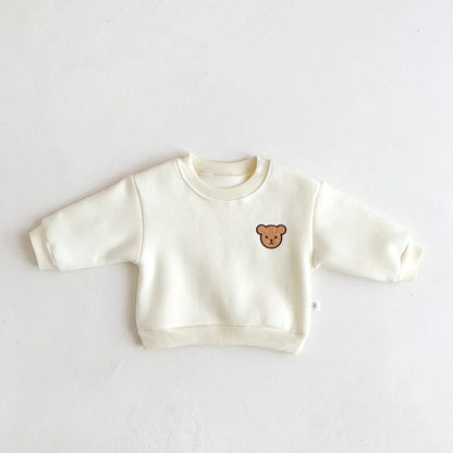 Baby Korean Style Sweatshirt – Cozy Fleece Warmth for Winter - LunaKit Baby