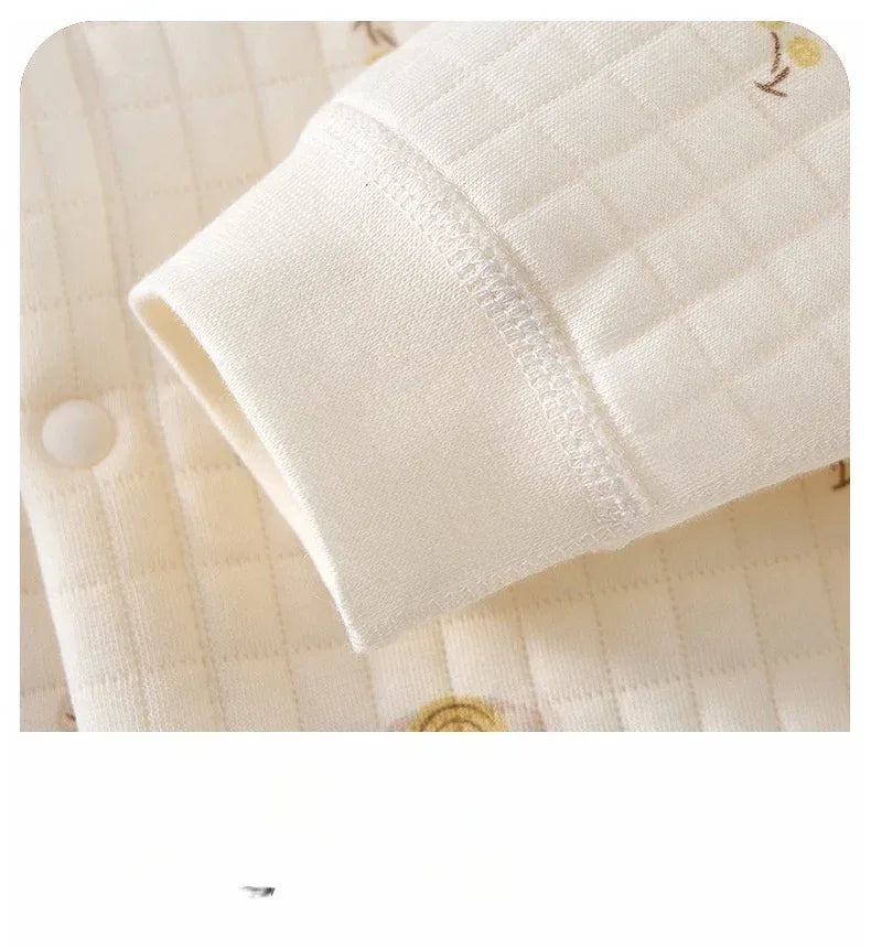 Baby Thick Cotton Winter Pajama Romper – Cozy Sleep for Cold Nights - LunaKit Baby